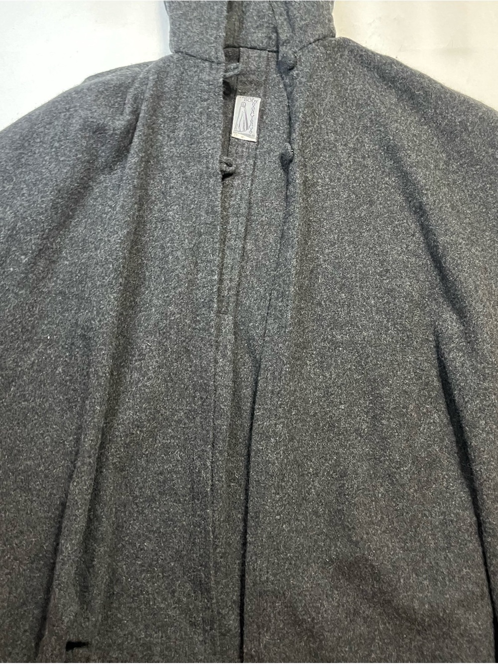Vintage Texas Body HangingsWomen's Hooded Wool-Blend Cape Coat - Gray